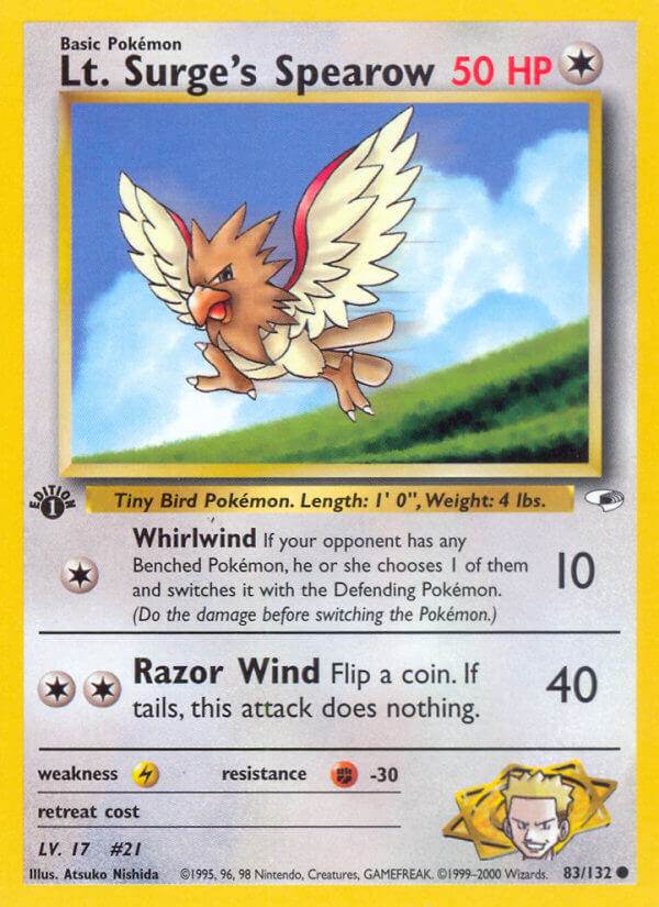 Lt. Surge's Spearow 83/132 Common - MissingNo.