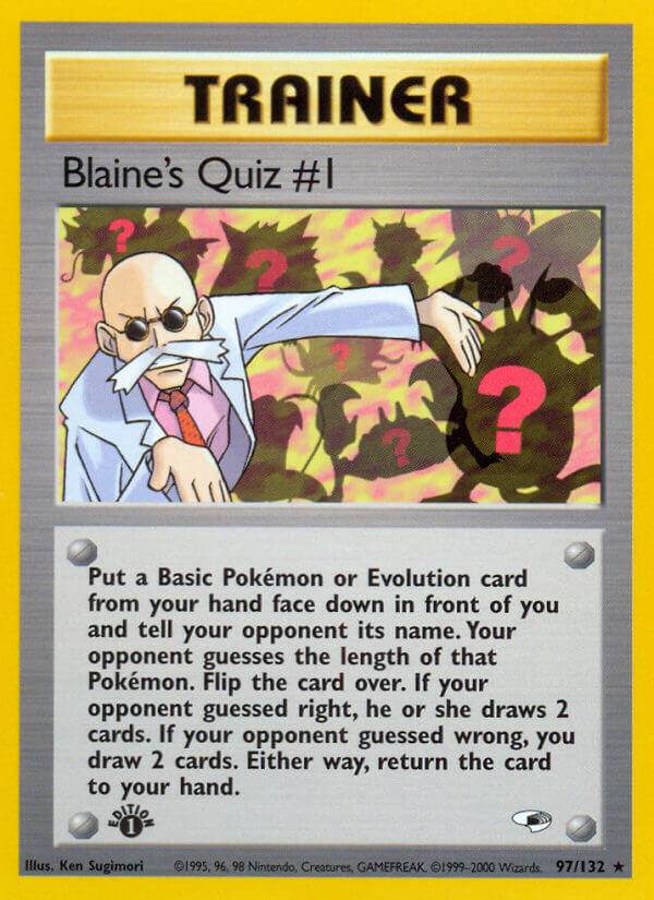 Blaine's Quiz #1 97/132 Non-Holo Rare - MissingNo.