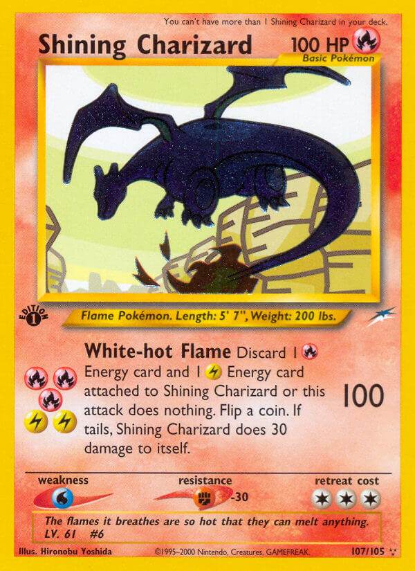 Shining Charizard 107/105 Holo Secret Rare - MissingNo.