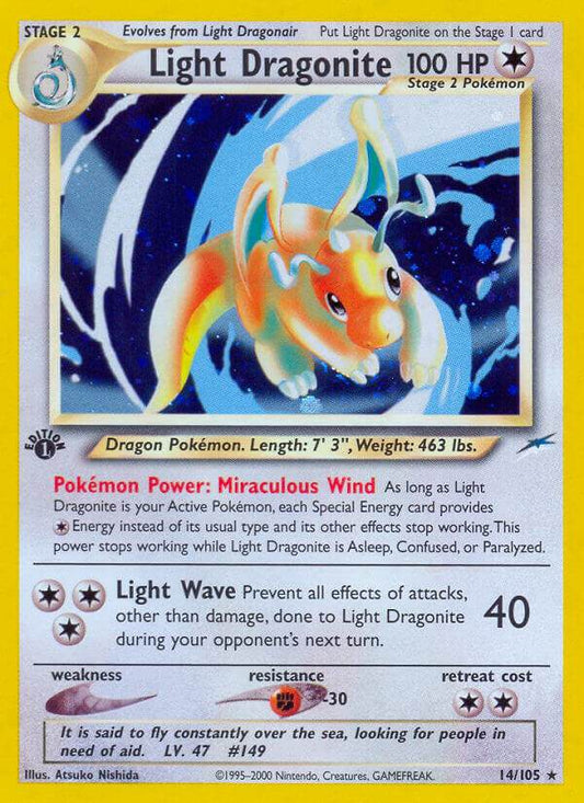 Light Dragonite 14/105 Holo Rare - MissingNo.