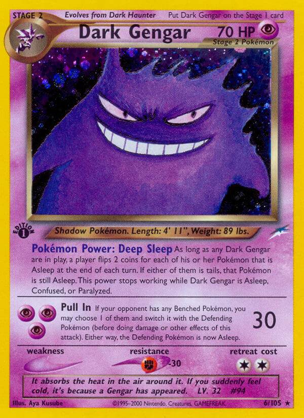 Dark Gengar 6/105 Holo Rare - MissingNo.