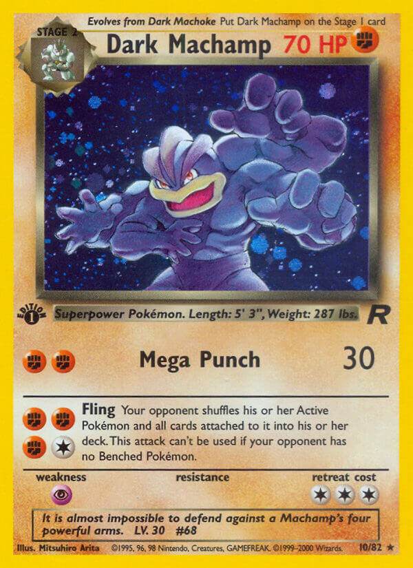 Dark Machamp 10/82 Holo Rare - MissingNo.