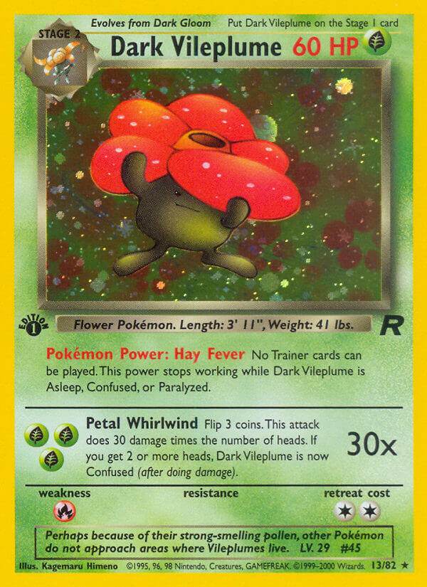 Dark Vileplume 13/82 Holo Rare - MissingNo.