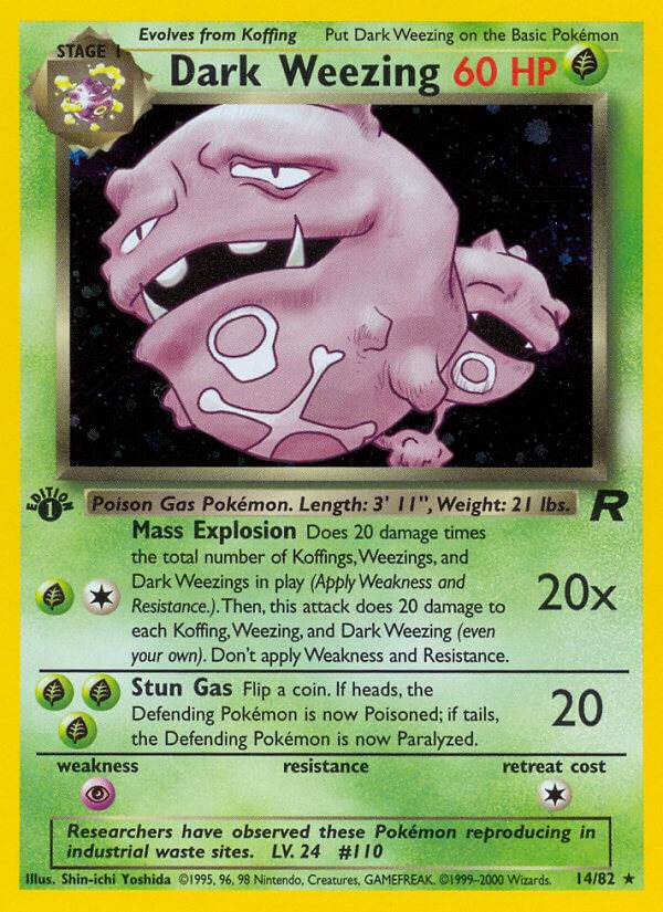Dark Weezing 14/82 Holo Rare - MissingNo.