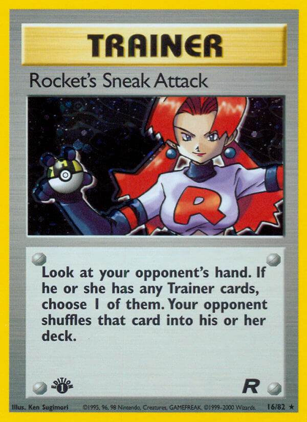 Rocket's Sneak Attack 16/82 Holo Rare - MissingNo.