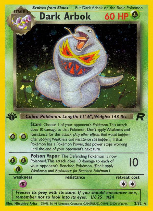 Dark Arbok 2/82 Holo Rare - MissingNo.