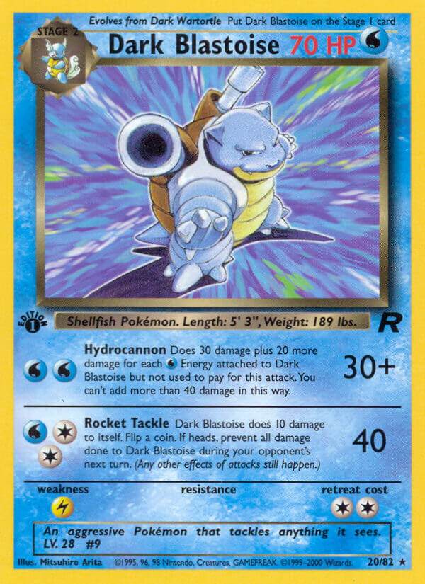 Dark Blastoise 20/82 Non-Holo Rare - MissingNo.