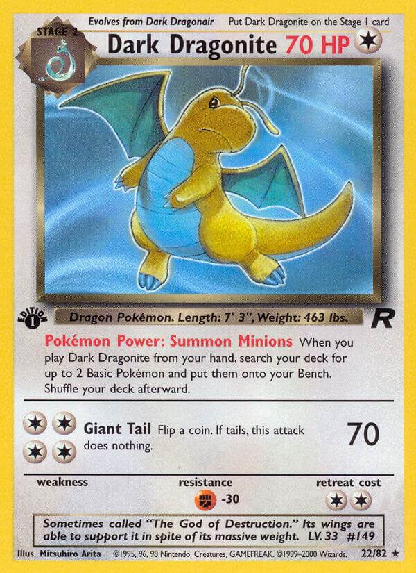 Dark Dragonite 22/82 Non-Holo Rare - MissingNo.