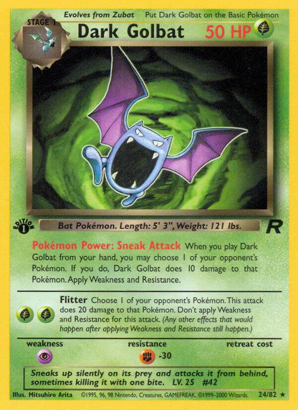 Dark Golbat 24/82 Non-Holo Rare - MissingNo.
