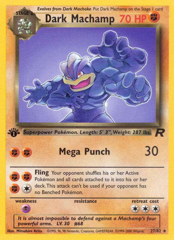 Dark Machamp 27/82 Non-Holo Rare - MissingNo.