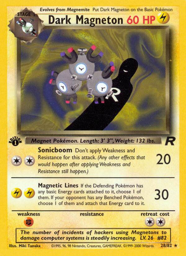 Dark Magneton 28/82 Non-Holo Rare - MissingNo.