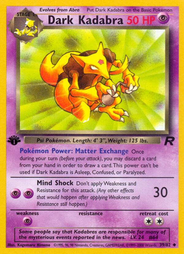 Dark Kadabra 39/82 Uncommon - MissingNo.