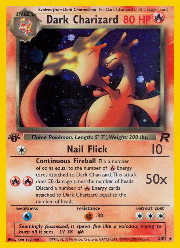 Dark Charizard 4/82 Holo Rare - MissingNo.