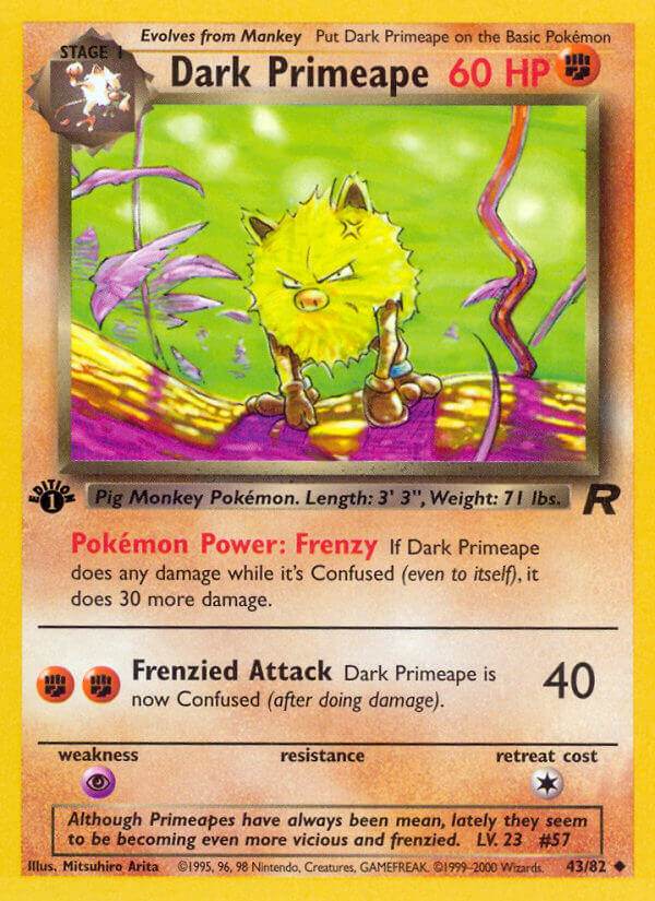 Dark Primeape 43/82 Uncommon - MissingNo.