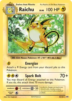 Raichu 36/108 Non-Holo - MissingNo.