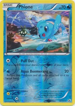 Phione 36/113 Reverse Rare - MissingNo.