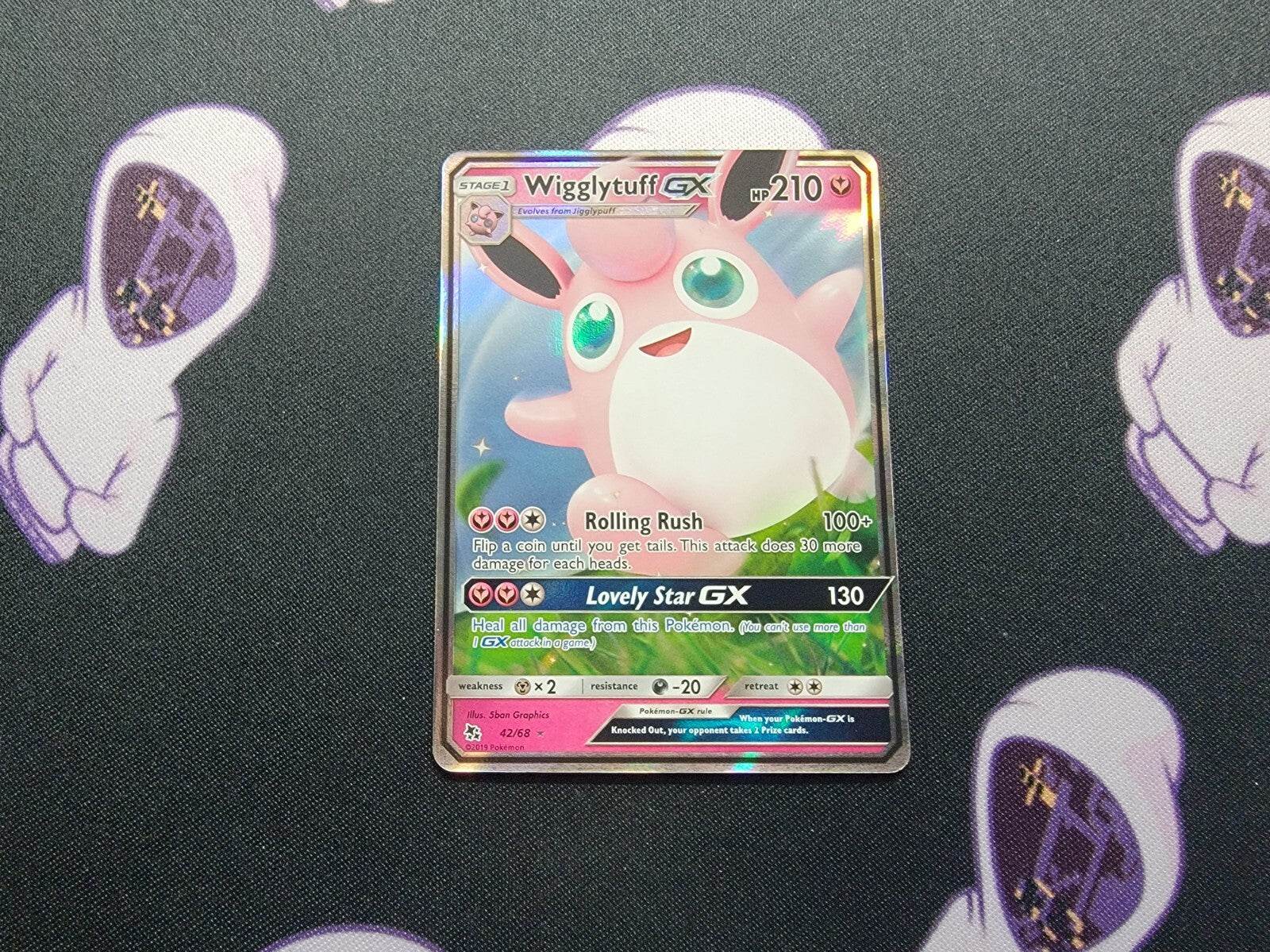 Wigglytuff GX 42/68 - Hidden Fates Ultra Rare Pokemon Card Near Mint Pack Fresh - MissingNo.