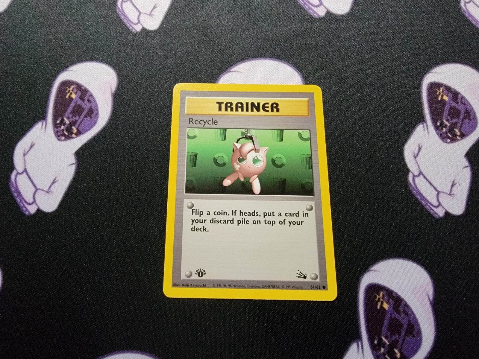 Pokemon Card Trainer - Recycle - 61/62 - Common - 1st Edition - Fossil - NM - MissingNo.