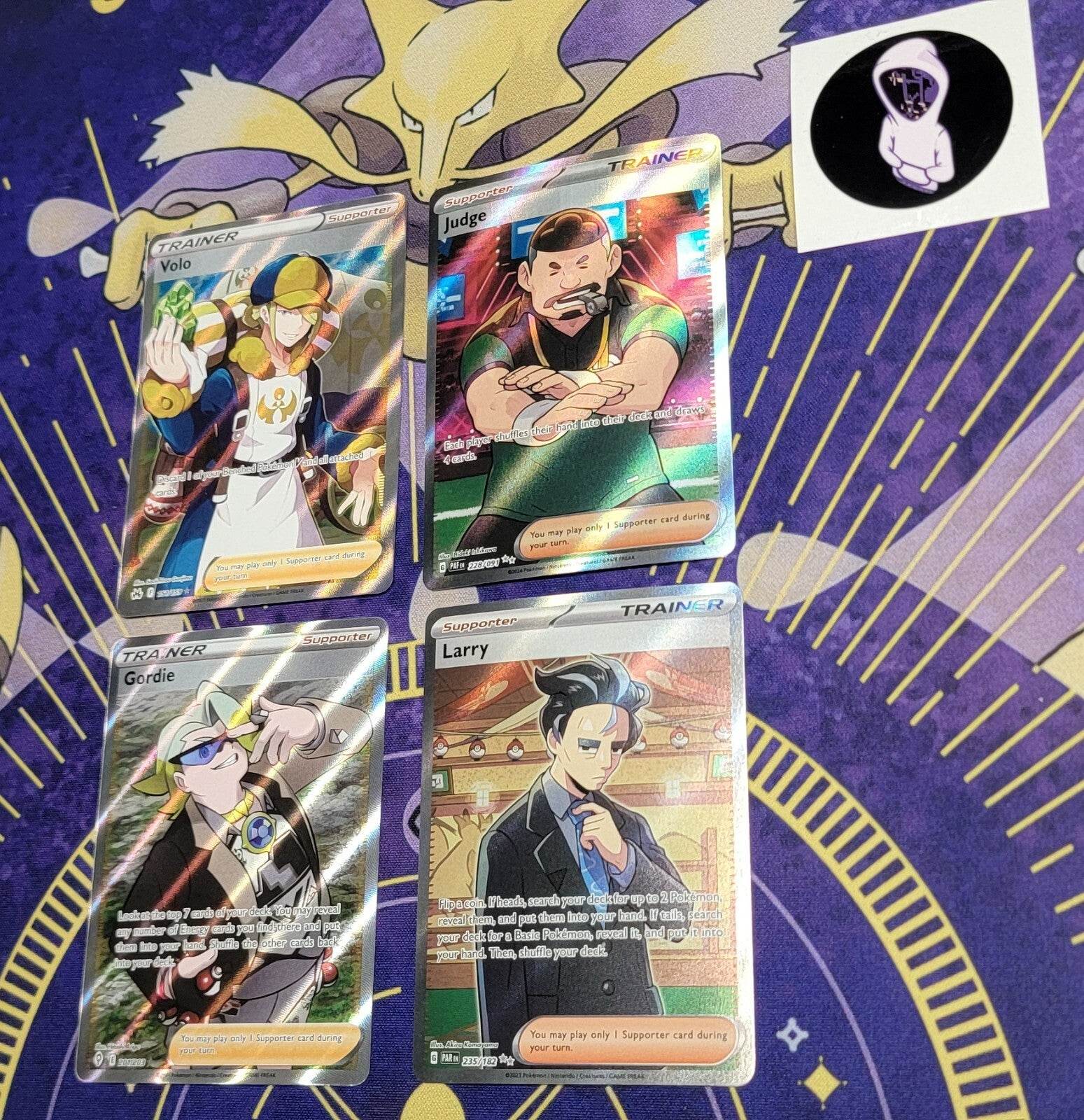 Trainer Lot gordie 201/203 / Larry 235/182 / Judge 228/091 / Volo 151/159 - NM - MissingNo.