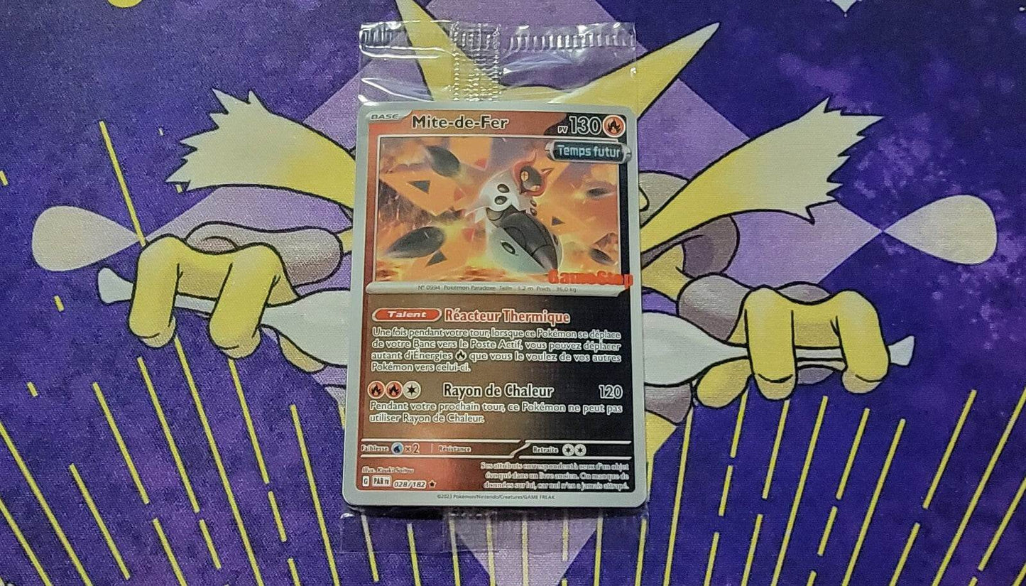 VHTF Mite de Fer (Iron Moth) PAR FR 028/182  GameStop Stamp French Promo NM - MissingNo.