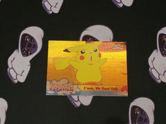 Pikachu Topps - Pikachu Vacation C’mon, We Need Help #53 RAINBOW Holo Foil NM