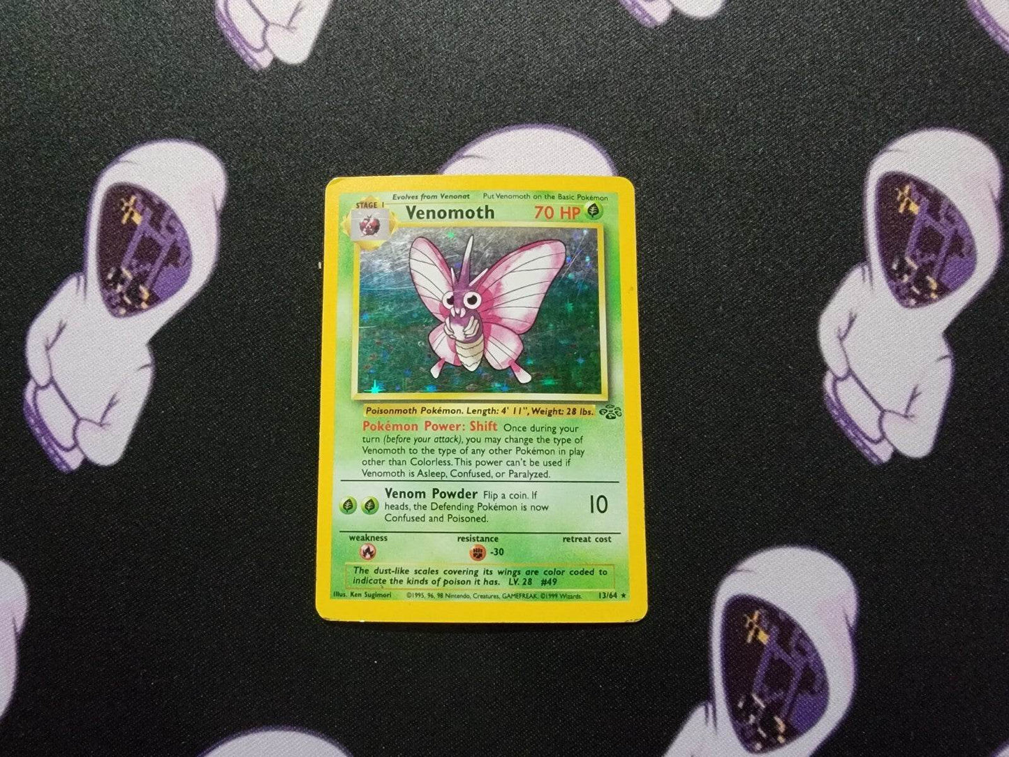 Venomoth 13/64 Pokémon TCG Jungle Unlimited Holo Rare Vintage 1999 - MissingNo.