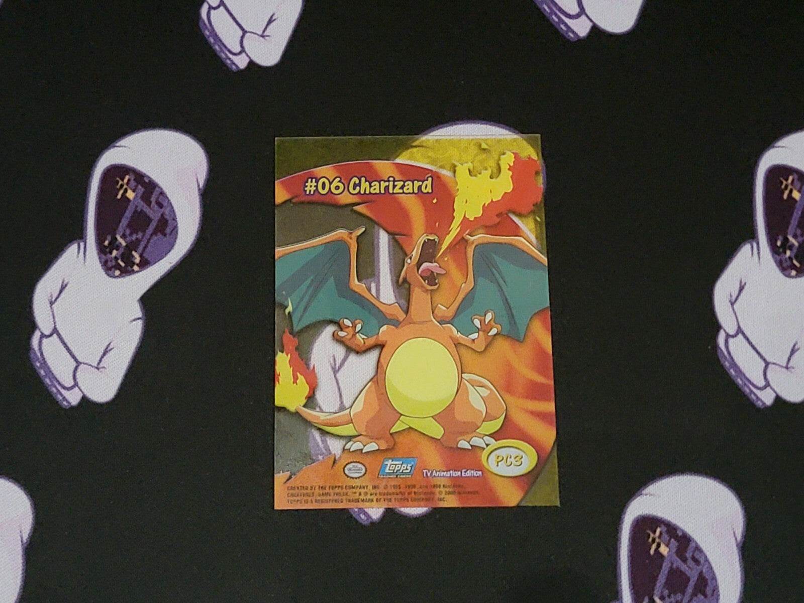 Charizard CLEAR Pokémon Card Topps BLUE Label TV Animation #06 LP PC3 Vintage - MissingNo.