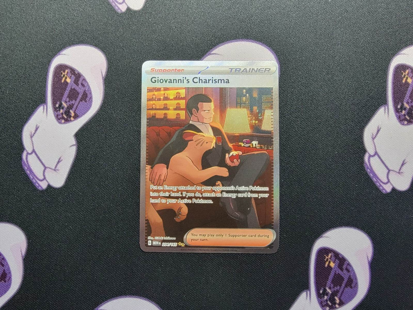 Giovanni's Charisma 204/165 Scarlet & Violet 151 Pokemon Card TCG  - NM - MissingNo.