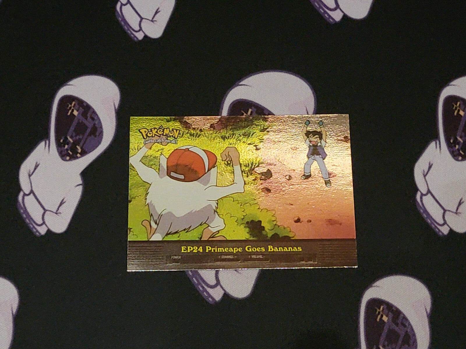 Primeape Goes Bananas #EP24 Pokemon 2000 Topps TV Holo Foil Rare NM - MissingNo.