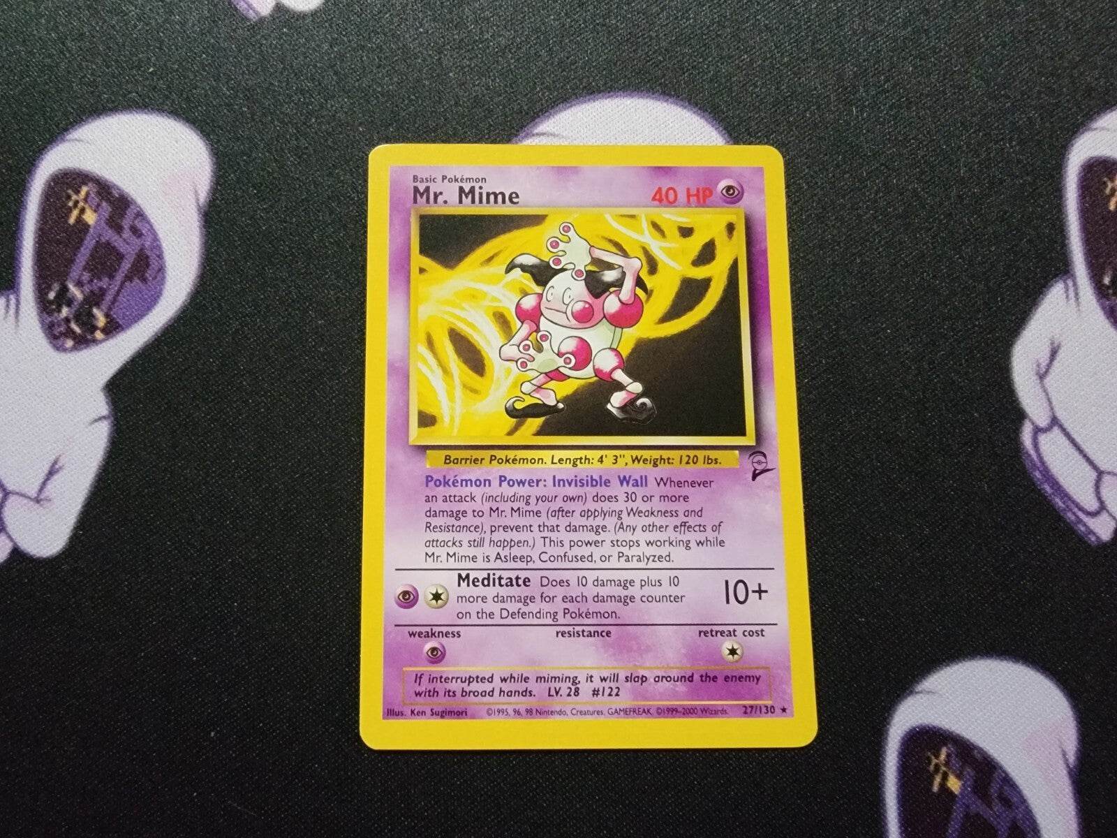 MR. MIME Card 27/130 Base Set 2 RARE English Regular Pokemon Card - NM - MissingNo.