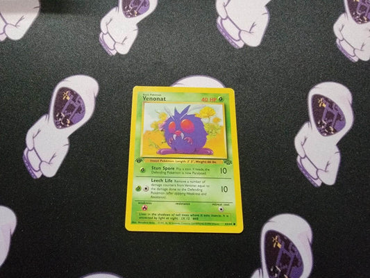 Venonat 63/64 - 1st Edition - Jungle SET - VINTAGE WOTC POKEMON CARD - LP - MissingNo.