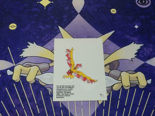 Moltres 5 /10  Pokemon The Movie 2000 Sticker Card Topps VHTF - MissingNo.