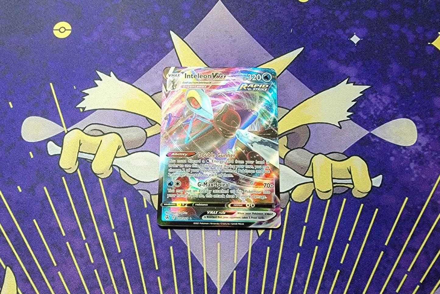 Inteleon VMAX 079/264 Fusion Strike Full Art Ultra Rare Pokemon Card NM - MissingNo.
