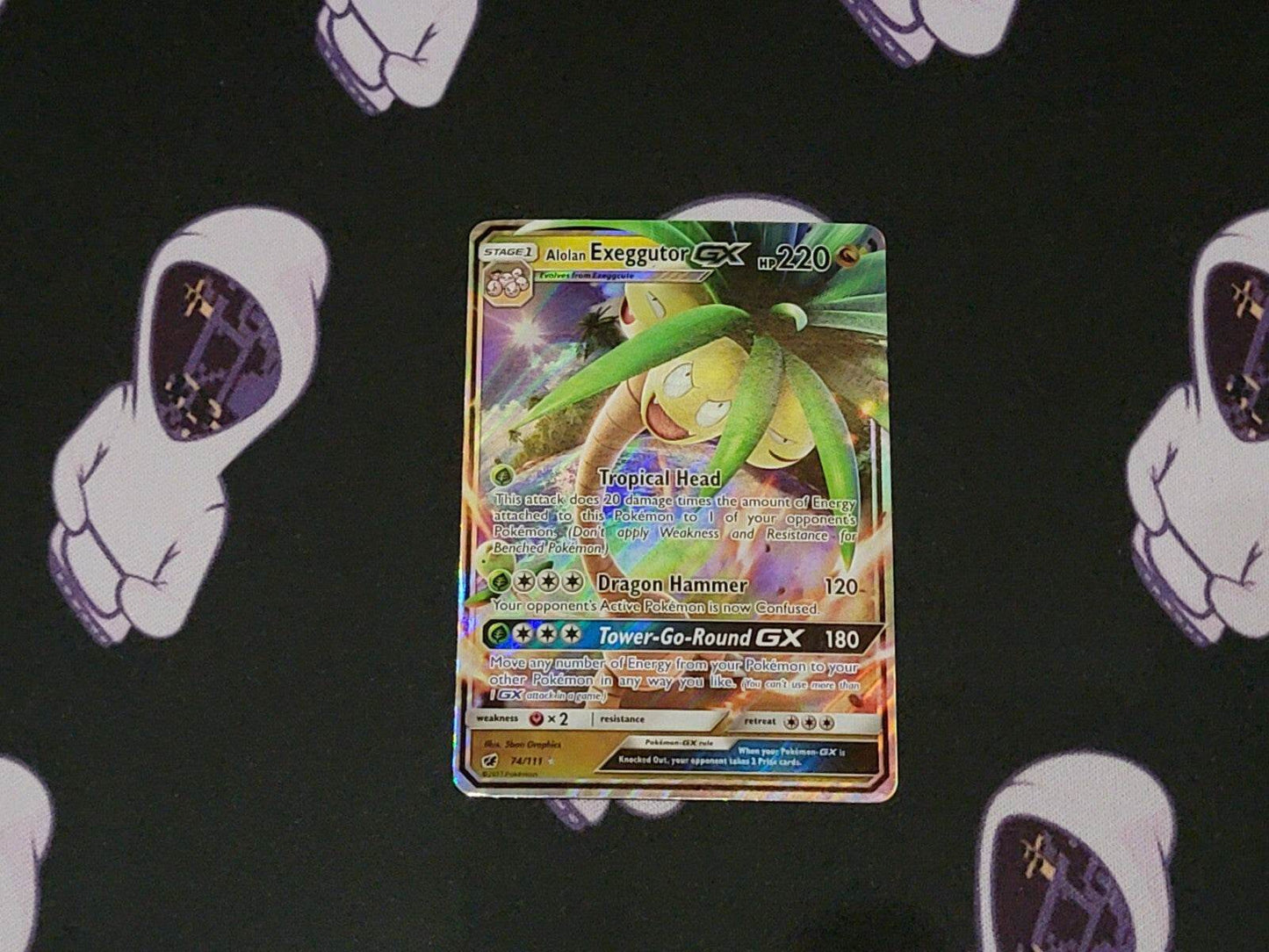 Alolan Exeggutor GX 74/111 Crimson Invasion Ultra Rare Holo Pokemon NM - MissingNo.