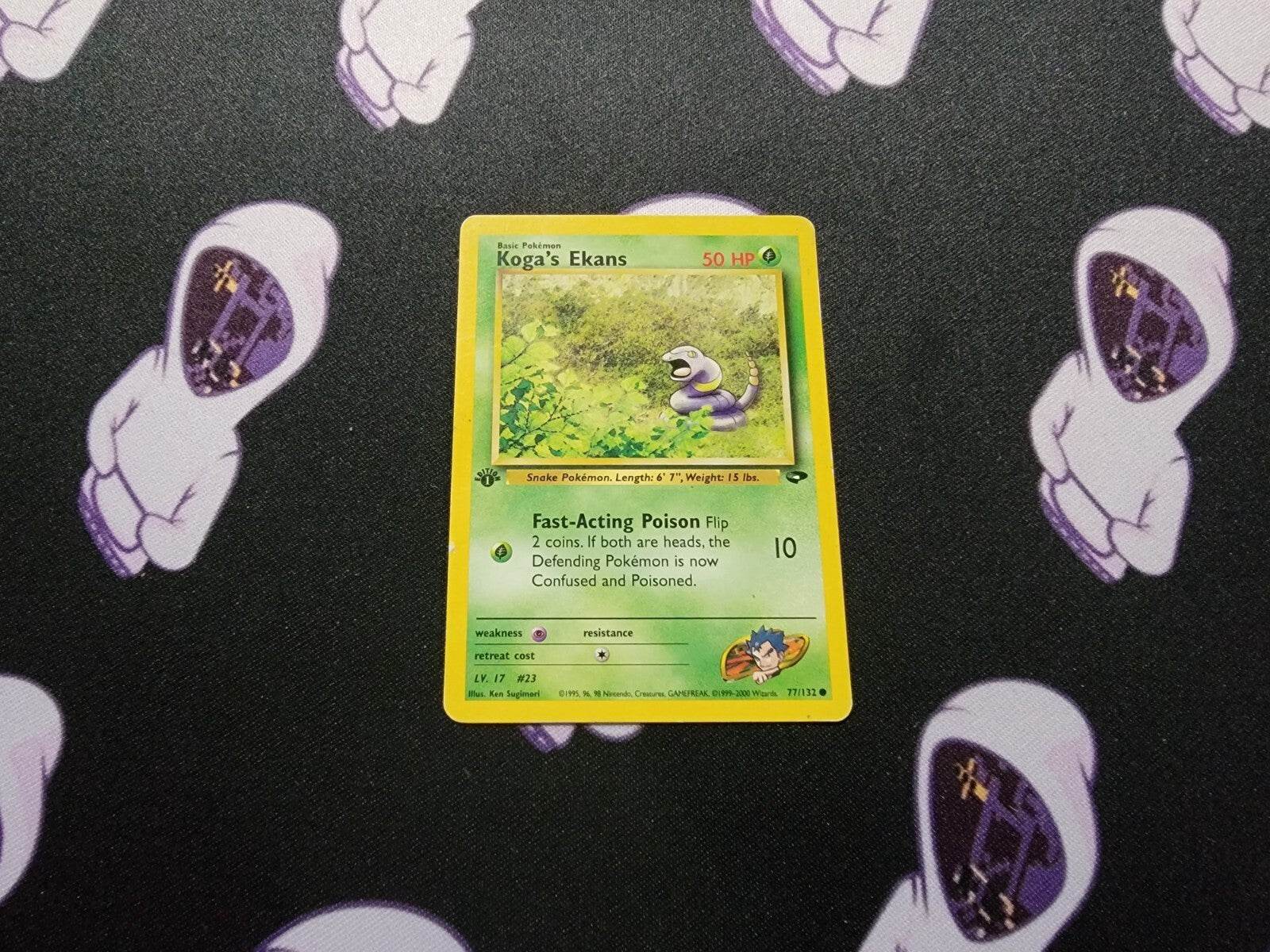 Koga's Ekans 77/132 1st Edition Gym Challenge LP - MissingNo.