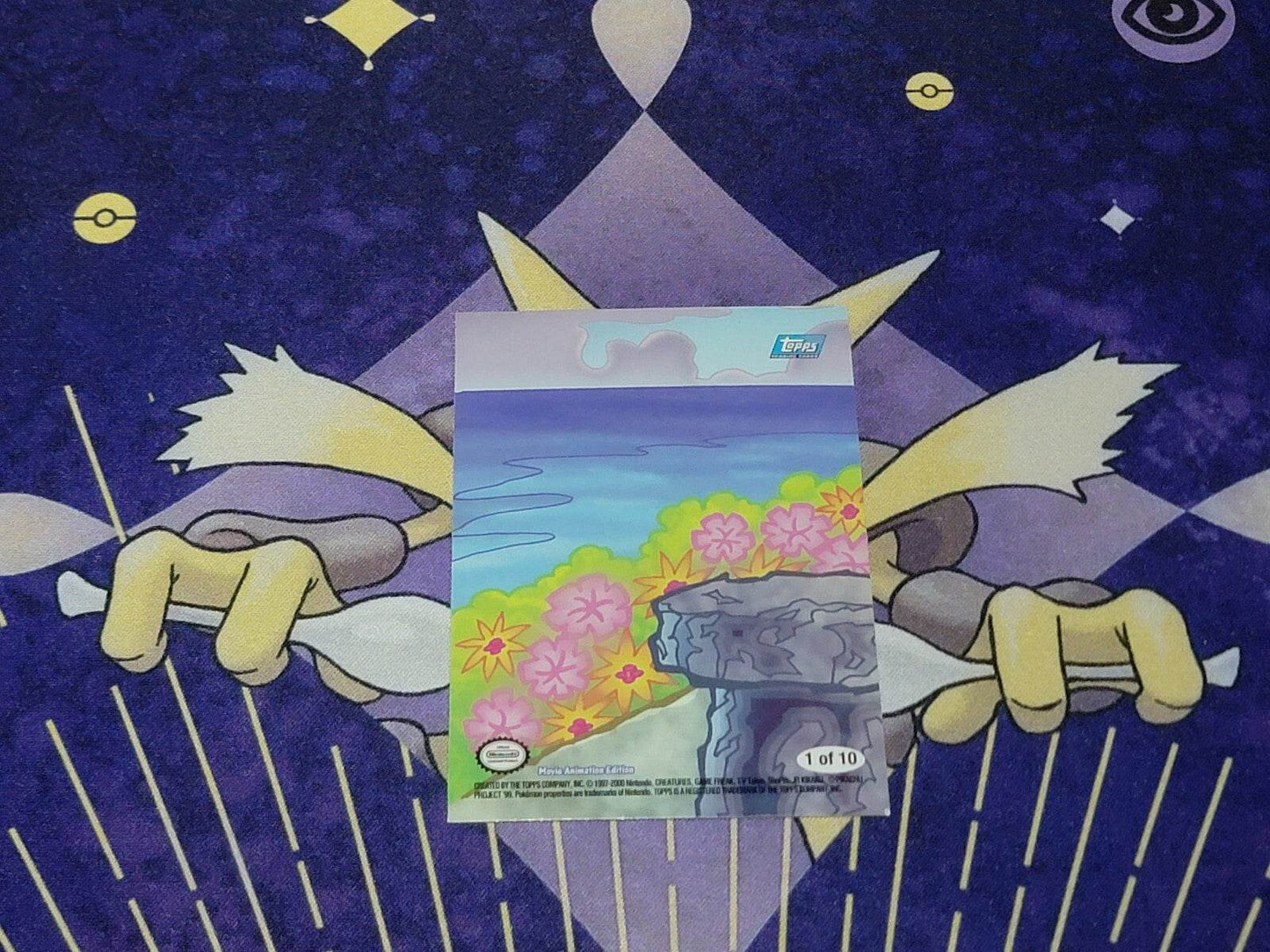 2000 Topps 1/10 Pokemon Ash Slowking Movie 2000 Sticker Card VHTF - MissingNo.