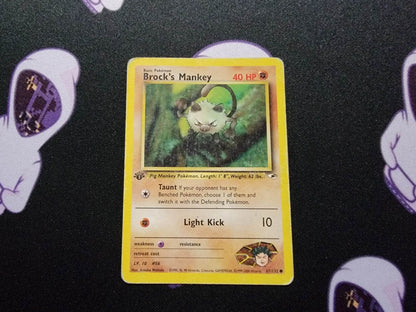 Brock’s Mankey 67/132  1st edition - Gym Heroes - MP dmg - MissingNo.
