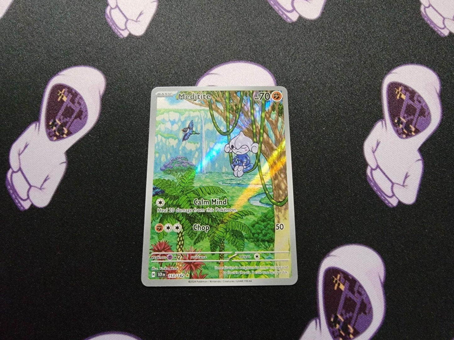 Meditite 153/142 Stellar Crown Illustration Rare Pokemon TCG NM - MissingNo.