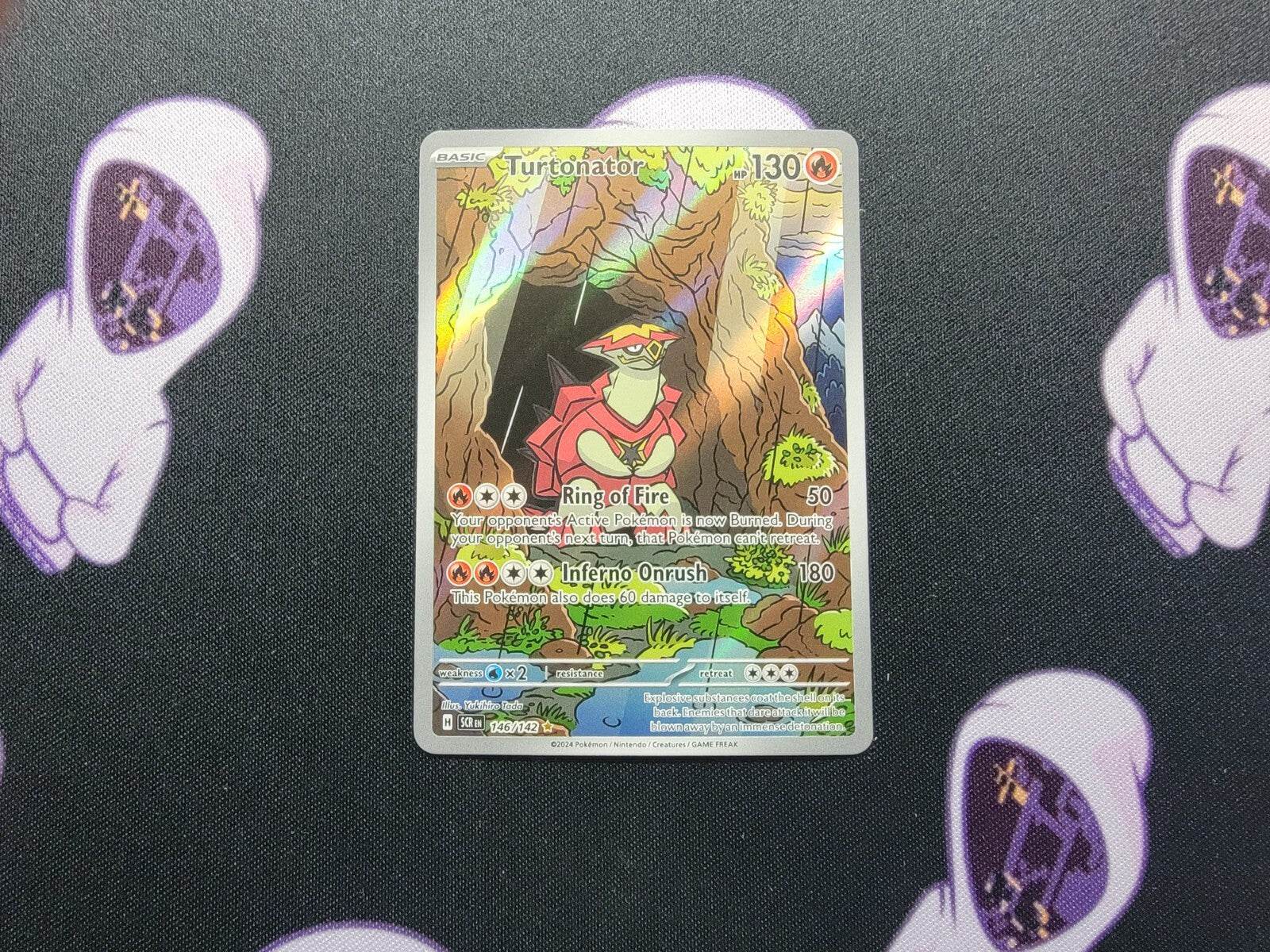 Turtonator 146/142 Sv07: Stellar Crown Holo Pokemon Illustration Rare IR -  NM - MissingNo.