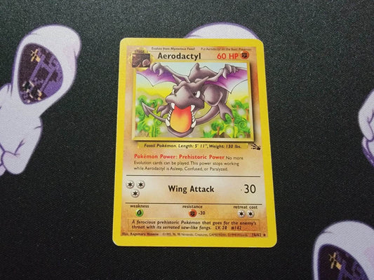Aerodactyl Non Holo Rare Card 16/62 Fossil Set WOTC Trading Card TCG MP - MissingNo.