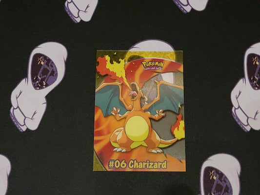 Charizard CLEAR Pokémon Card Topps BLUE Label TV Animation #06 LP PC3 Vintage - MissingNo.