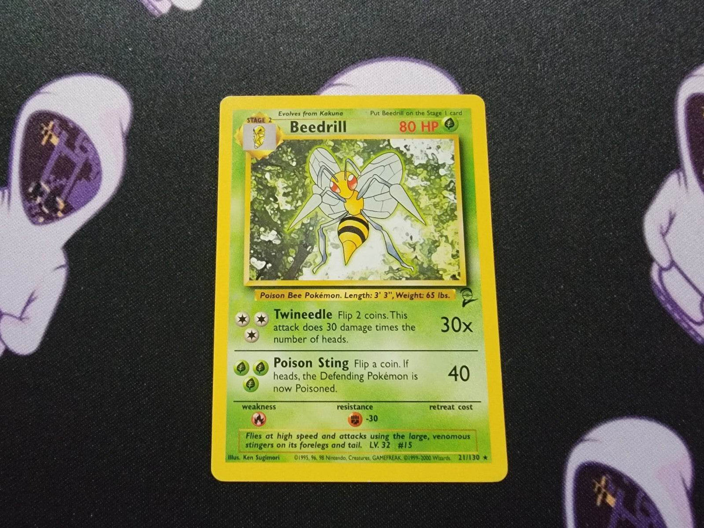 Beedrill 21/130 Base Set 2 Non Holo Rare Pokemon TCG VLP/NM - MissingNo.
