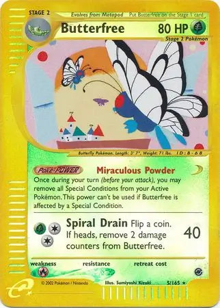 Butterfree 5/165 Reverse Rare (HP) - MissingNo.