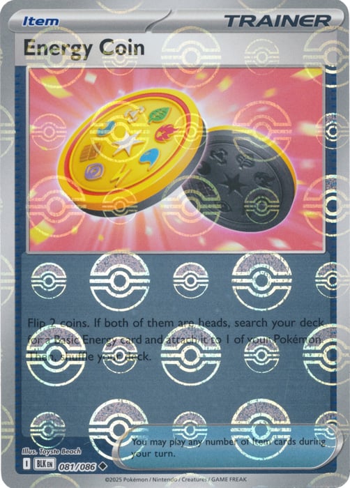 Energy Coin (Poke Ball Pattern)