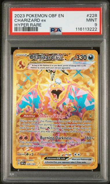 Charizard ex 228 PSA 9 - MissingNo.
