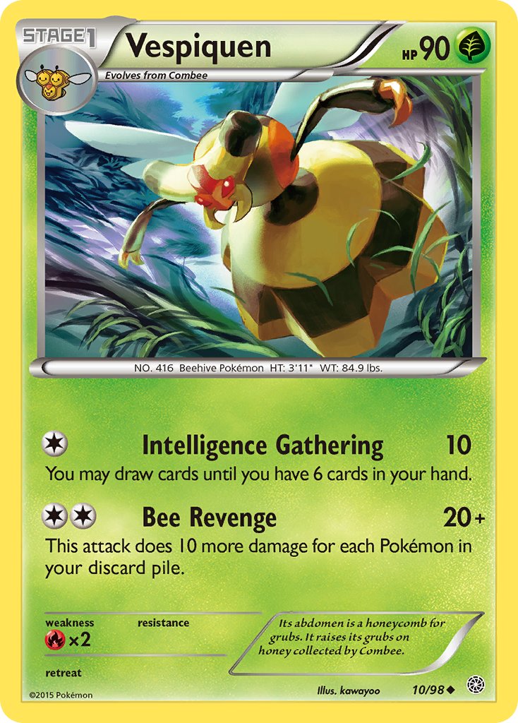 Vespiquen 10/98 Reverse Uncommon - MissingNo.