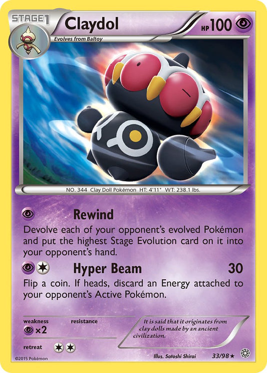 Claydol 33/98 Reverse Rare - MissingNo.
