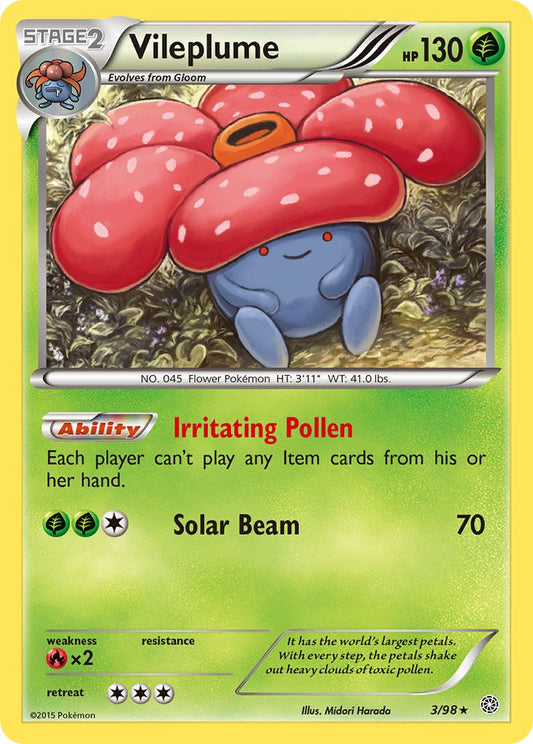 Vileplume 3/98 Reverse Rare - MissingNo.