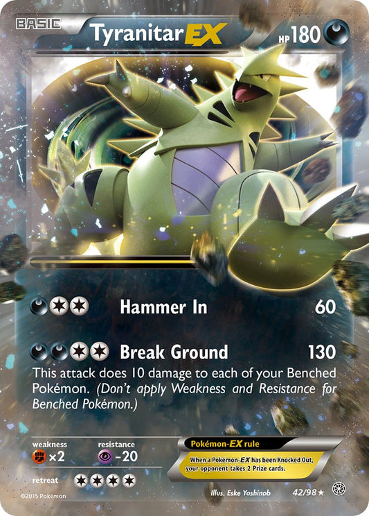 Tyranitar EX 42/98 Holo Rare EX - MissingNo.
