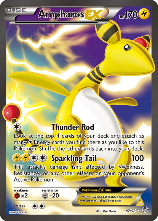 Ampharos EX 87/98 Holo Ultra Rare EX - MissingNo.